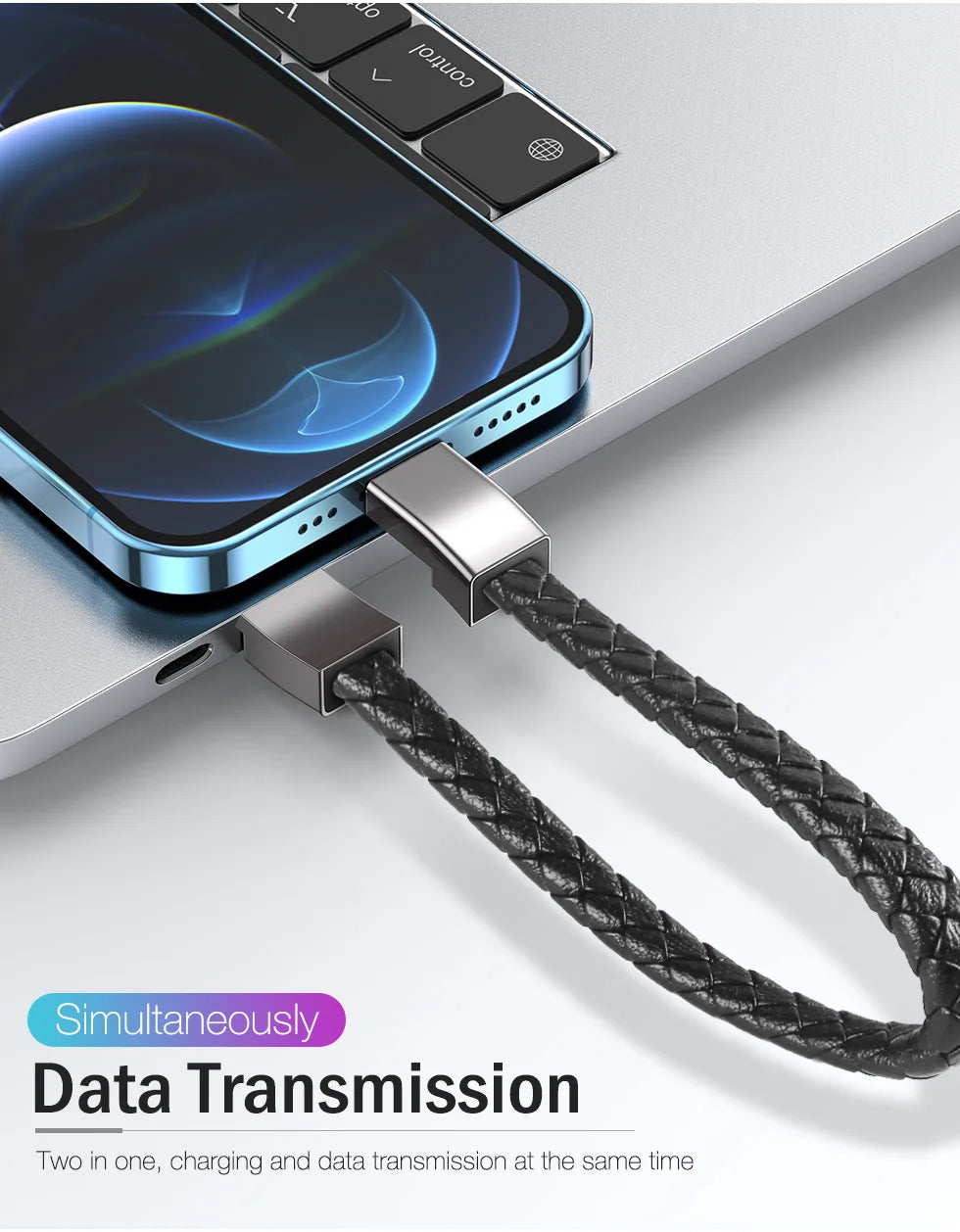 Bracelet USB Charging Cable Outdoor Portable Leather Mini Micro USB C Charger Data Cable For iPhone Samsung HUAWEI Xiaomi Redmi