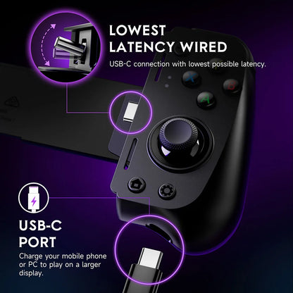 EasySMX M10 Type C Mobile Phone Controller for Android Phone, Xbox Game Pass, iPhone 15, Hall Effect Triggers Joysticks