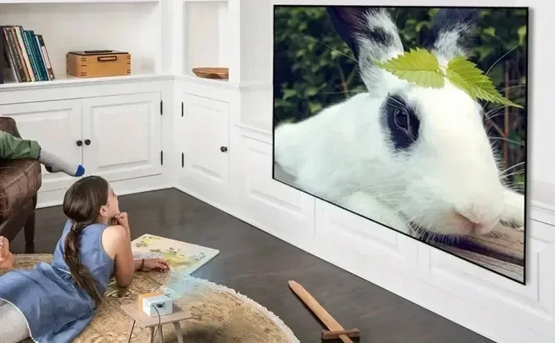 2025 Smart Projector 1000 Lumens, WiFi 6 Bluetooth 5.3, Android 12 with Auto Focus, 4K HD for Home Theater &  Outdoor Camping