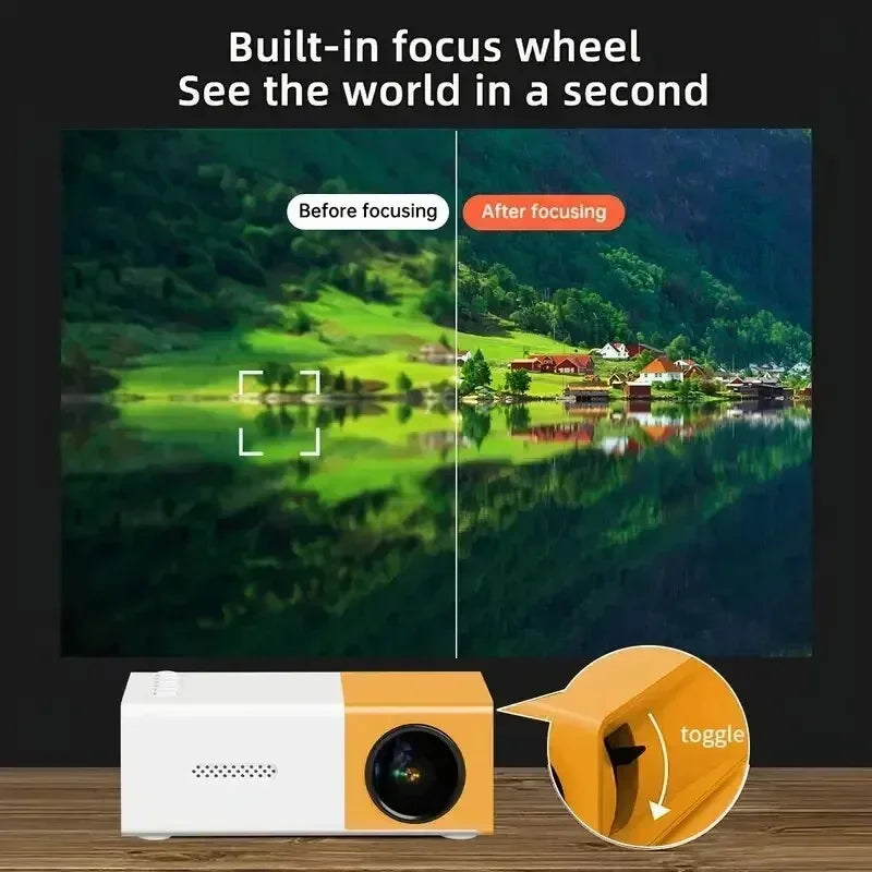 2025 Smart Projector 1000 Lumens, WiFi 6 Bluetooth 5.3, Android 12 with Auto Focus, 4K HD for Home Theater &  Outdoor Camping