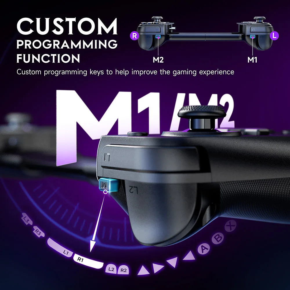 EasySMX M10 Type C Mobile Phone Controller for Android Phone, Xbox Game Pass, iPhone 15, Hall Effect Triggers Joysticks